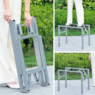 支架 桌腿 折叠饭桌腿铁桌架餐台脚 茶几支架 桌架子可折叠桌子腿