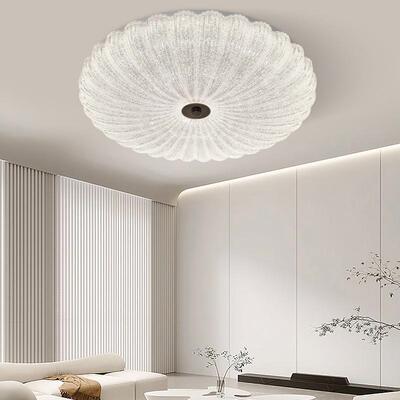 室轻奢后代主卧灯高级感简约大书气吸顶灯创FLG意网红水晶贝现壳