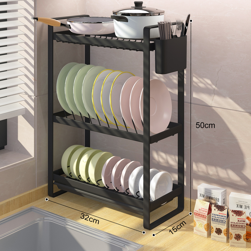 不锈钢窄a碗碟沥水收纳厨房置物架水槽小型晾放碗架碗筷水池洗碗