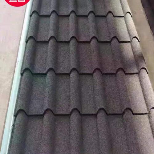 新型建材屋面连身瓦别墅瓦镀铝锌彩石R金属瓦厂家直销
