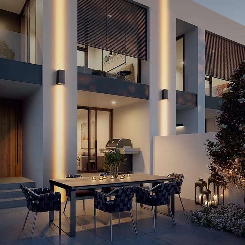 太阳能壁灯户外洗墙灯防水庭院灯别墅外墙灯室外露台花园围墙壁灯