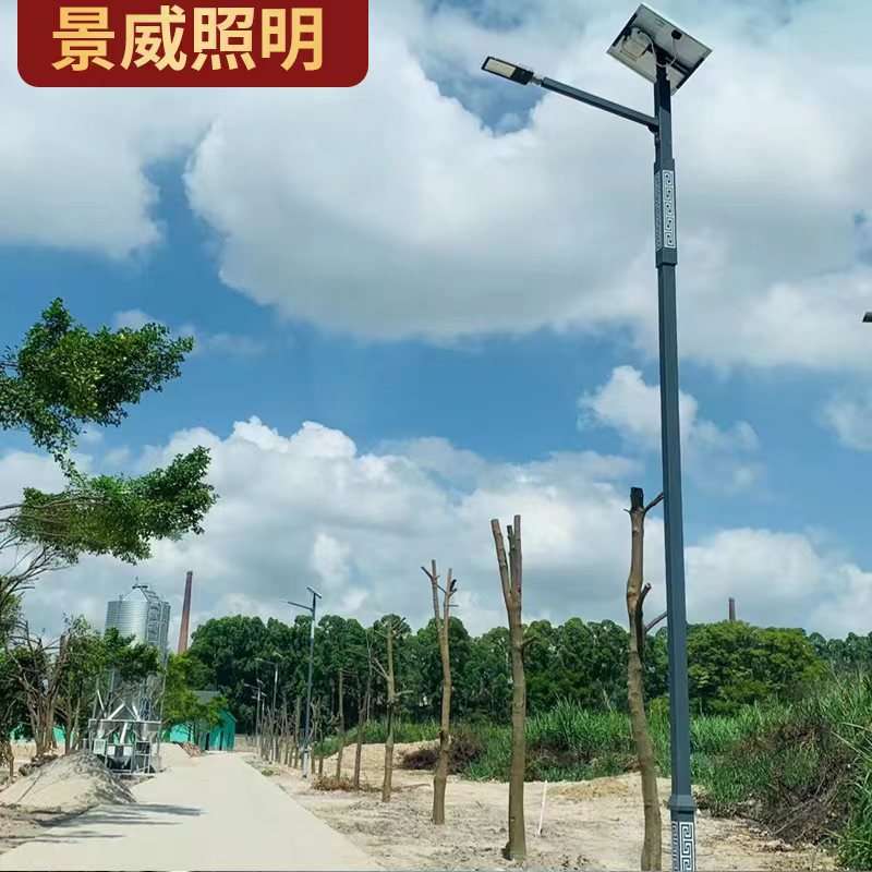 回型纹太阳能款路灯中国结太阳能路灯节日灯笼太阳能照明灯户外