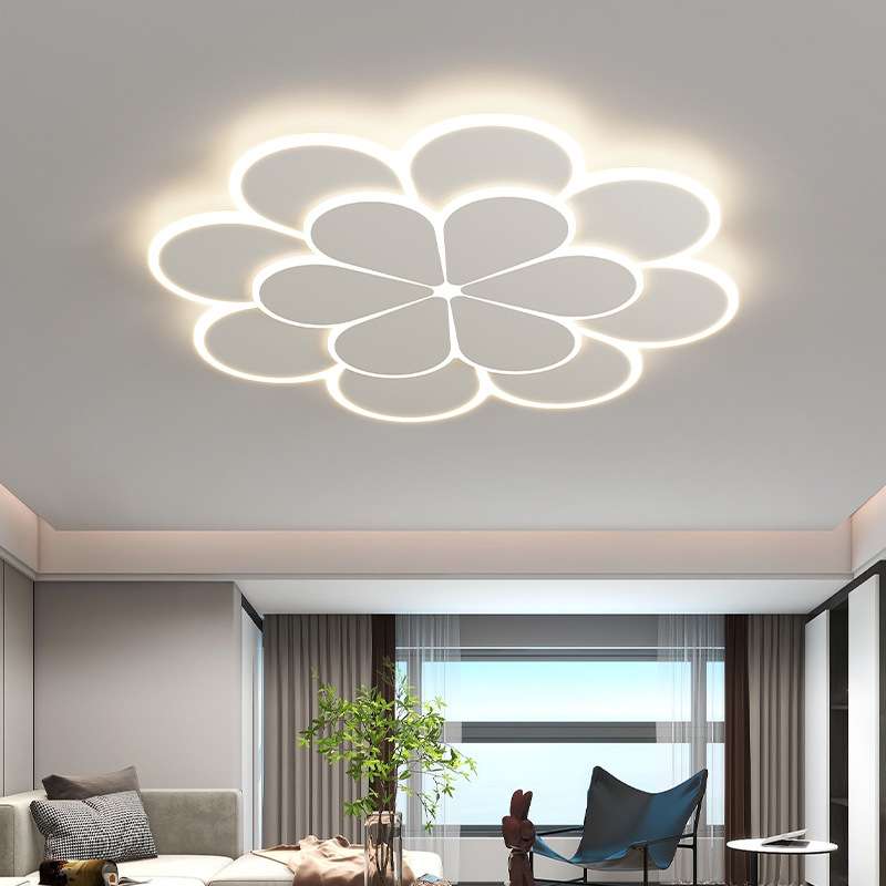 广东中山古镇led花瓣圆形客厅灯 主卧室餐厅吸顶灯具现代简约