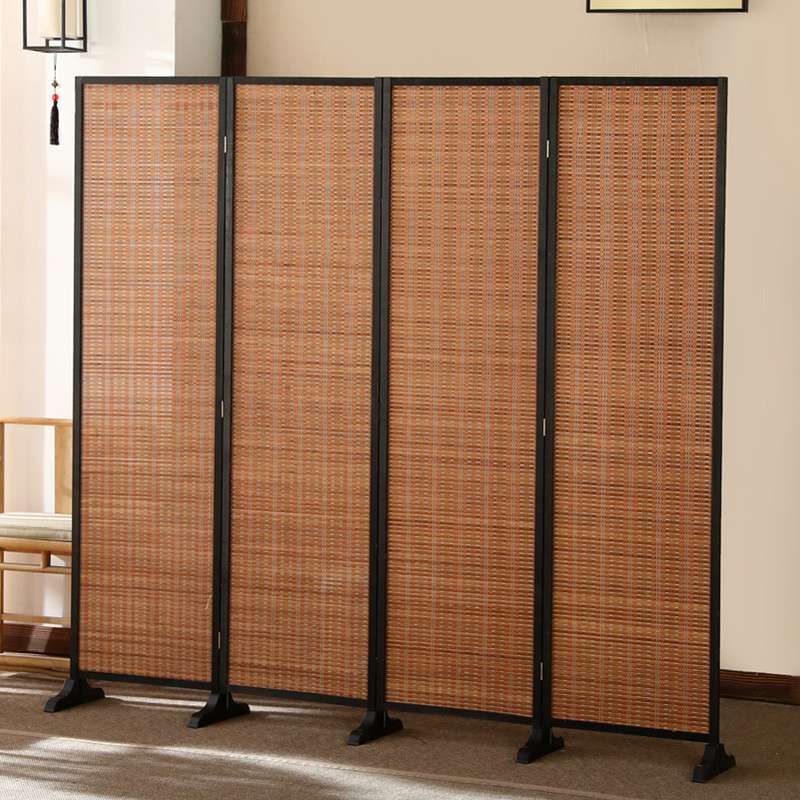 客厅卧室家用遮挡竹子挡板屏风隔断墙现代简约中式办公室移动折叠