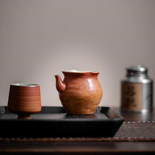 陶瓷公道b杯茶海分茶器匀杯茶杯家用手抓公杯功夫茶具复古黄窑变
