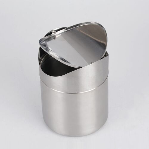 迷你桌上垃圾桶l不锈钢摇盖收纳桶办公室欧式创意卧室纸篓