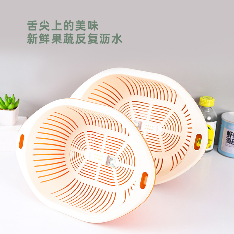 一大一小厨房洗菜盆家r用双层沥水篮洗菜篮加厚塑料果蔬筛收纳筐,餐饮具,洗菜盆/沥水篮/漏水筛,淘宝优惠券,粉丝福利购,淘宝优惠卷