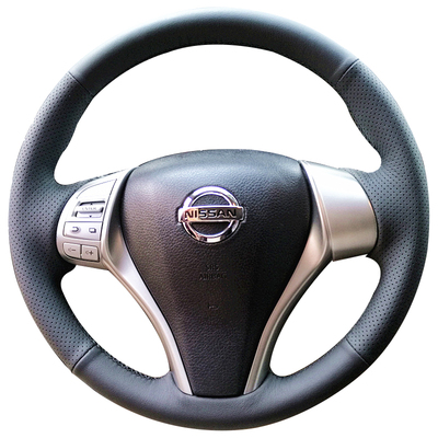 13款天籁奇骏21逍客22款骐达途达纳H瓦拉手缝真皮方向盘套把套专