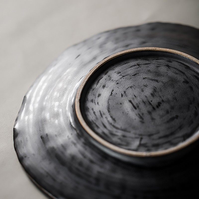 日式不规则盘子 手捏粗陶餐具套装 复古创意艺术菜盘X家用 点心盘,餐饮具,盘,淘宝优惠券,粉丝福利购,淘宝优惠卷