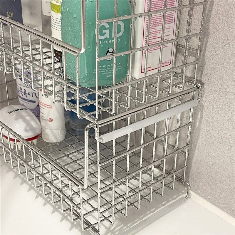 Q生活 高品质出日韩!不锈钢浴室置物J架多层收纳架子可悬挂叠放图片