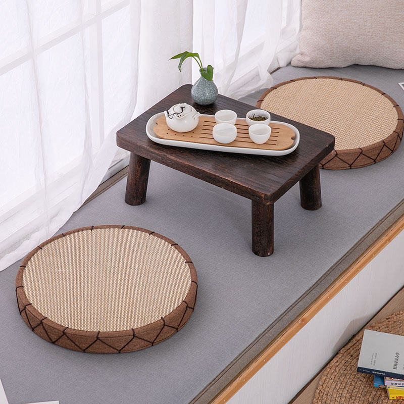 蒲团坐垫日式家用凳子竹编禅修榻榻米H打坐冥想跪垫拜佛圆形加厚,居家布艺,蒲团,淘宝优惠券,粉丝福利购,淘宝优惠卷