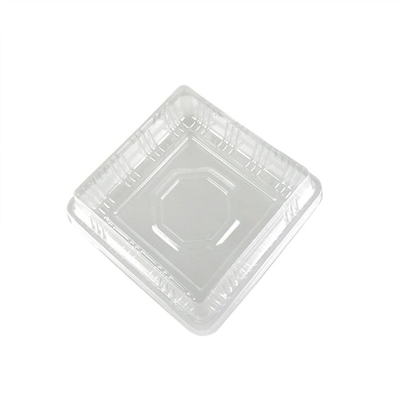 包邮西点盒正方形透明四粒t肉松小贝泡芙包装盒55克烘焙塑料糕点