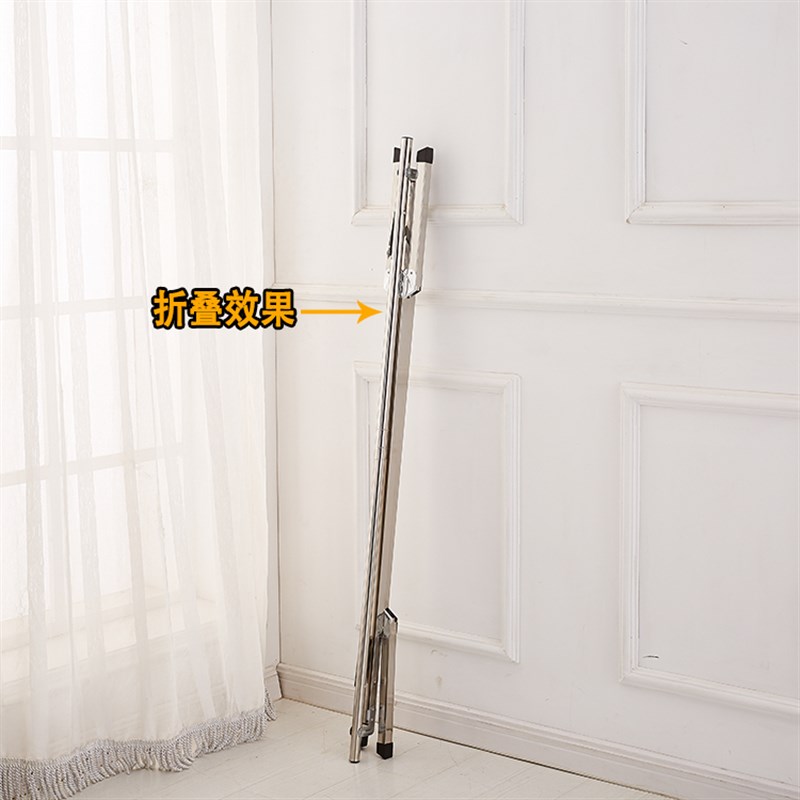 不锈钢晾衣架落地折叠室内单杆式阳台晒衣架P家用卧室伸缩晾衣杆
