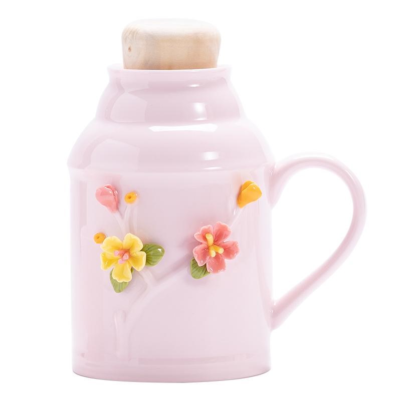 陶瓷小暖壶d家用带盖办公室泡茶杯保温壶大容量暖手瓶马克杯子水