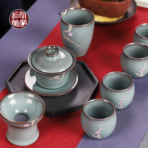 官窑公道杯陶瓷铁胎功夫茶具公杯分茶器茶海单个T分茶杯茶道零配