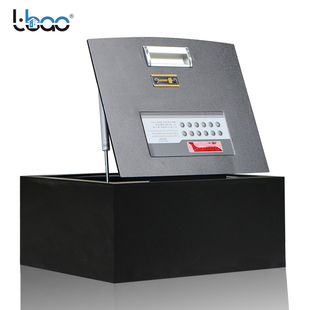 全钢上开门保险箱床头衣柜抽x屉隐藏式上翻式保险柜酒店客房保管