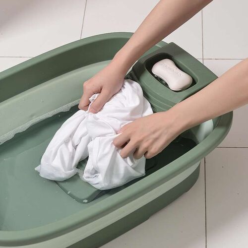 可折叠洗衣盆特大号带搓衣板分体家用大容量宝宝婴儿X长方形厚澡