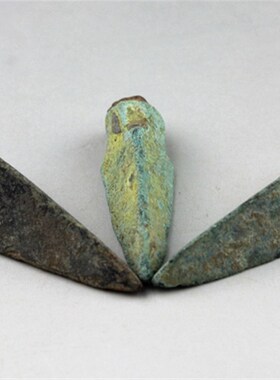 古代青铜箭头老箭头古玩杂项标本展品研学杵箭镞老包.浆古董收藏