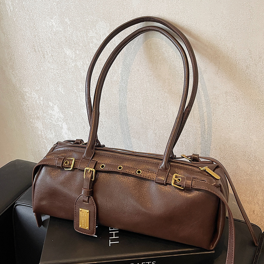 韩版小众设计简约上班通勤单肩包包女2024新款潮流时尚法棍腋下包