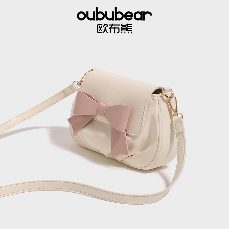 oububear/欧布熊爱心小包包女2025新款单肩斜挎小香风腋下包女