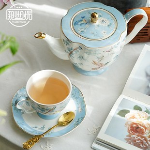 高档Q咖啡壶礼盒套装 英式 欧式 骨瓷下午茶具 送 精致咖啡杯碟套装