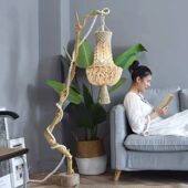 干树枝原木杈干鸟架造型壁挂衣架艺术干枝枯木树干U架吊顶龙骨装