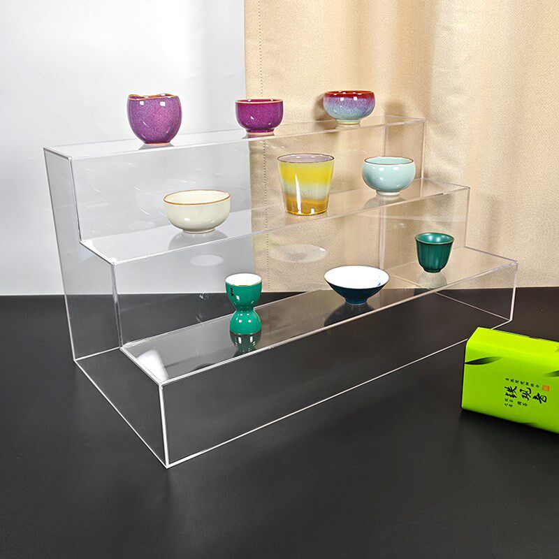 亚克力透明展f示台杯子茶具展示架马克杯咖啡杯水杯收纳架梯形架,商业/办公家具,桌面展架/摆台展架,淘宝优惠券,粉丝福利购,淘宝优惠卷