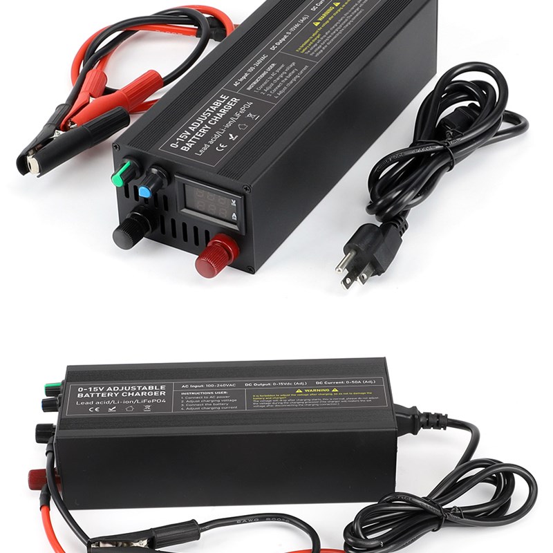 12V 锂电池充电器146V 60A电池适配器85A可调T电压电流安德森夹