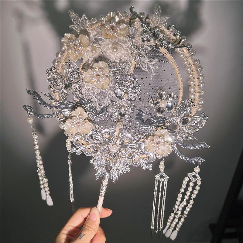 中式秀禾团扇新娘结婚婚礼出嫁喜扇送E礼物手工diy材料包重工扇子,家居饰品,工艺扇/团扇/喜扇/折扇,淘宝优惠券,粉丝福利购,淘宝优惠卷