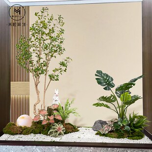 高级仿真马醉木绿植树造景室内大型植物景观M装饰假的绿色植物大