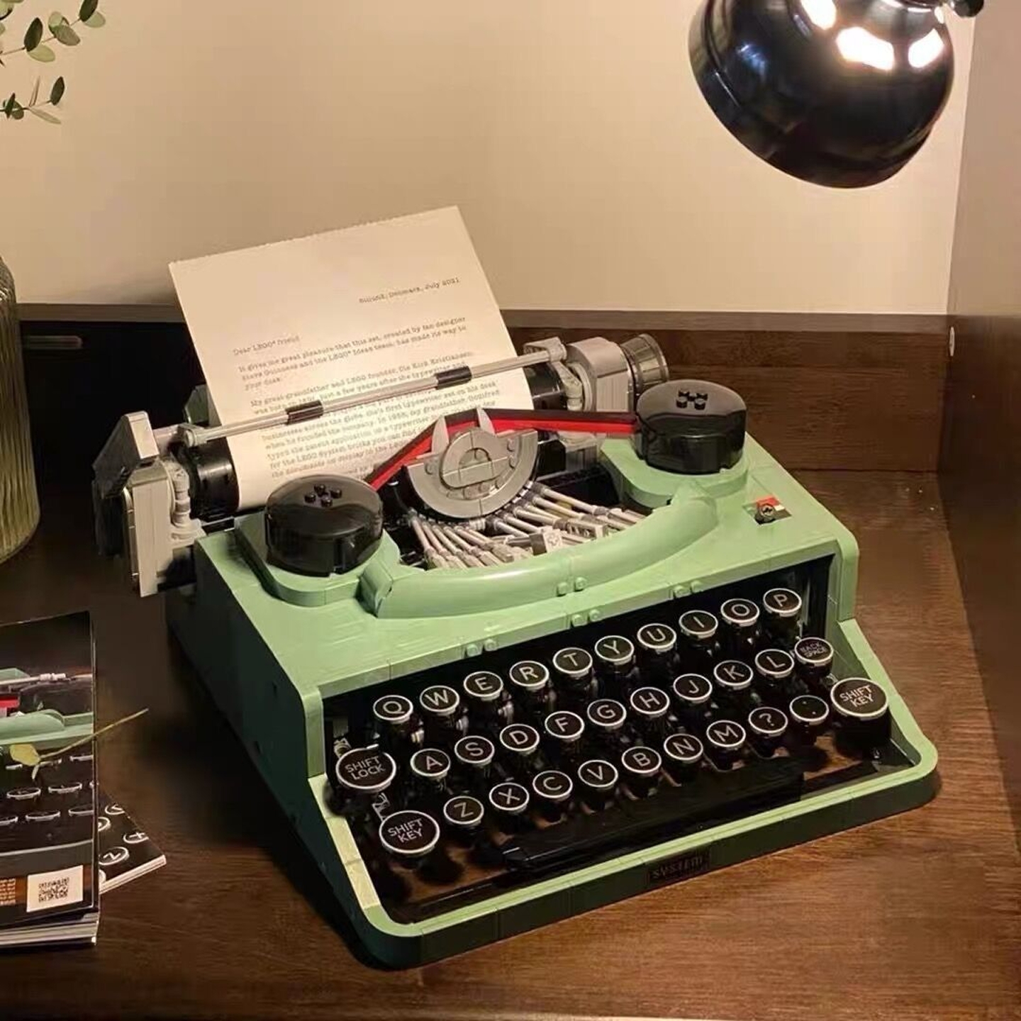 复古打字机模型创意积木