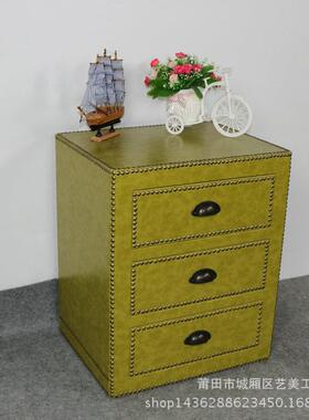 欧式一盖两抽简约床头柜创意床头柜收纳小柜子储物柜卧室整装边柜