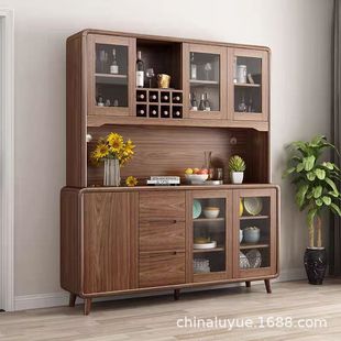 北欧餐边柜酒柜现代简约茶水灶台柜厨房碗柜收纳柜储物柜微波炉柜