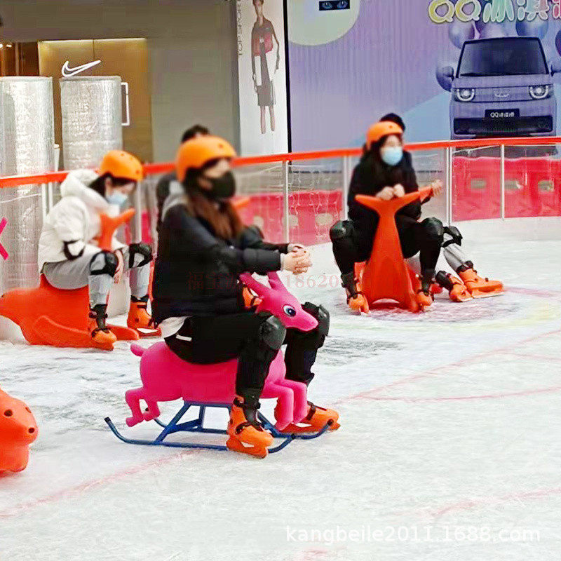 冰车户外滑冰车成人儿童冰爬犁冰上运动雪橇小鹿冰车多人龙舟滑冰