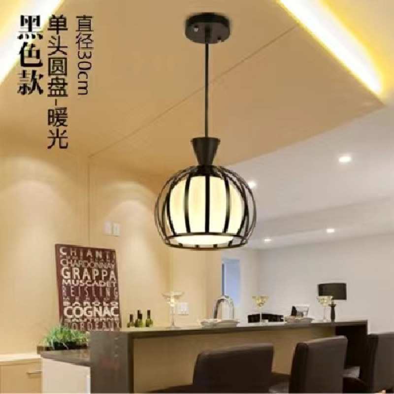 工业风小吊灯单个服装店装饰橱窗灯铁艺餐厅吊灯玄关过道吧台灯具