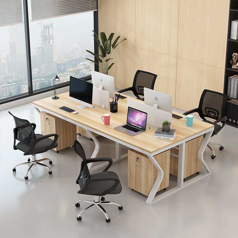 2/4/6/人职员办公桌电脑桌员工现代简约办公椅组合屏风隔断工位桌