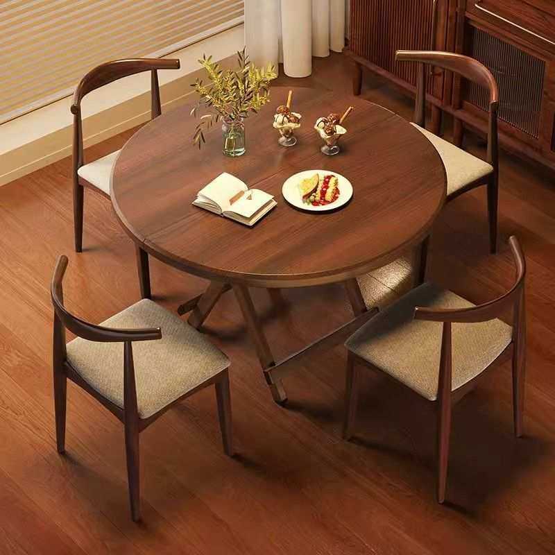 2025新款椅米1圆桌饭桌出租房餐桌小户型折叠桌子家用吃简易