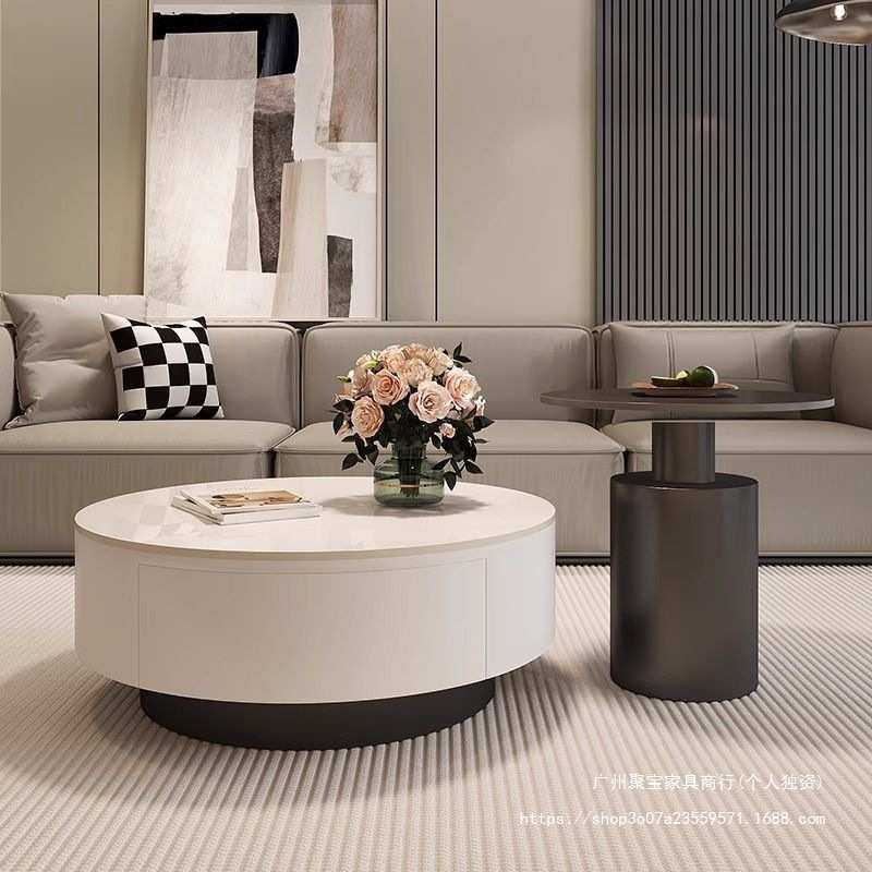 设计师新款轻奢圆形岩板茶几小户型客厅家用极简茶桌感组合,模玩/动漫/周边/娃圈三坑/桌游,模型制作工具/辅料耗材,淘宝优惠券,粉丝福利购,淘宝优惠卷