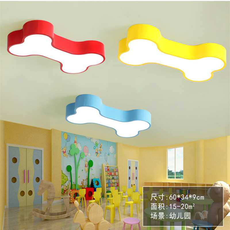宠物店LED灯创意狗爪子骨头吸顶灯游乐场灯饰学校走廊幼儿园灯具