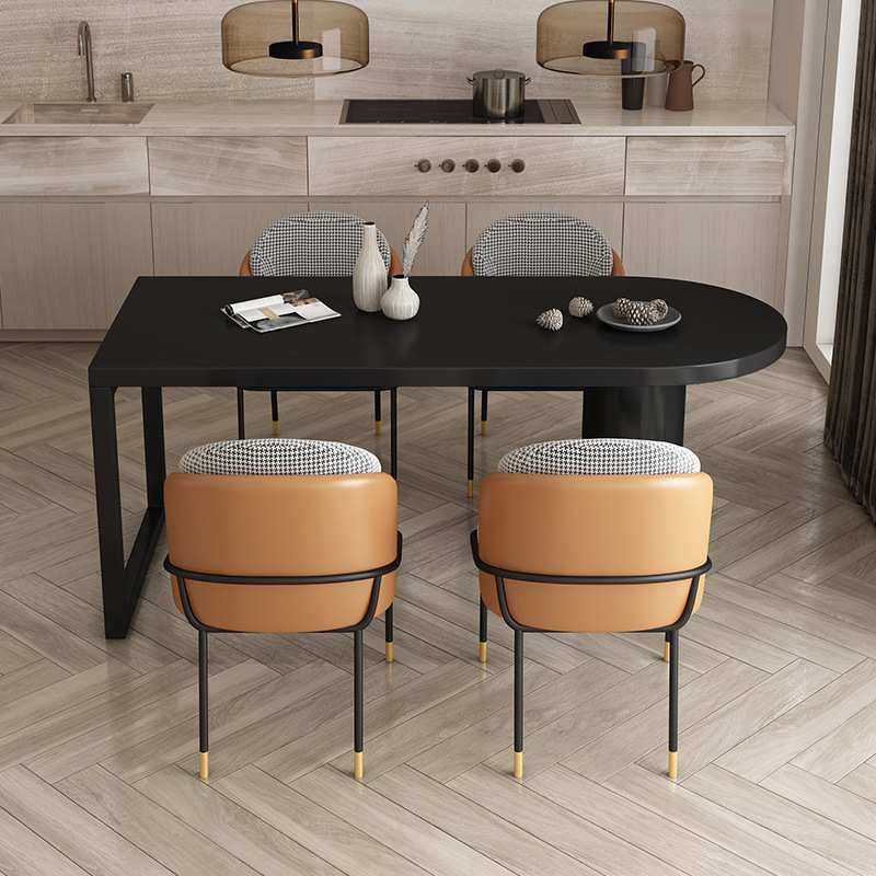 北欧岩板餐桌家用小户型岛台靠墙实木长条桌客厅椭圆形轻奢餐桌椅,基础建材,亚克力板,淘宝优惠券,粉丝福利购,淘宝优惠卷
