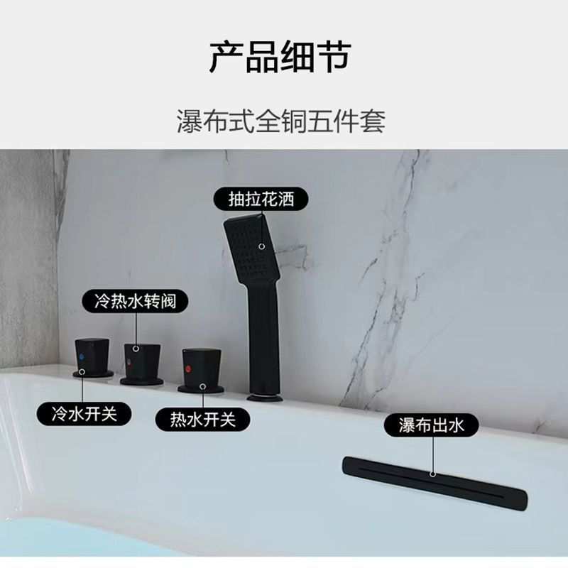 亚克力浴缸小户型家用成人异形转角按摩加热恒温冲浪单人一体浴盆