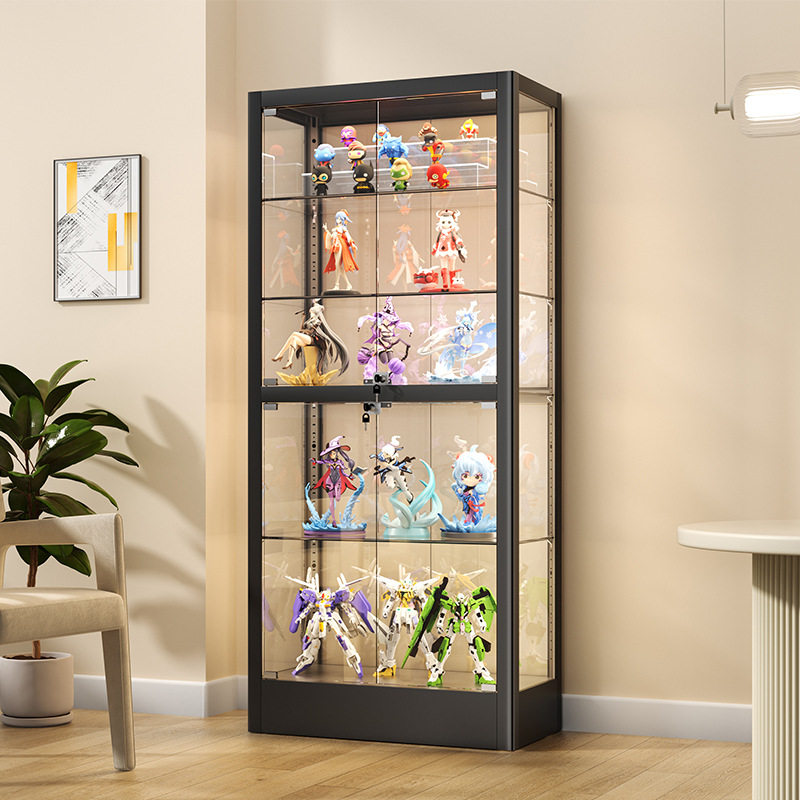 陈列柜玩具展示架柜子透明乐高展柜家用模型带灯玻璃柜手办展示柜