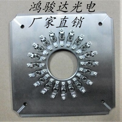 光纤跳线光纤研磨盘生产厂家FC/PC24芯光纤研磨夹具四角高精度