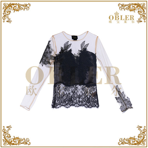 【 欧宝莱尔】OBLE新款气质时尚打底衫8509-21760305-25474