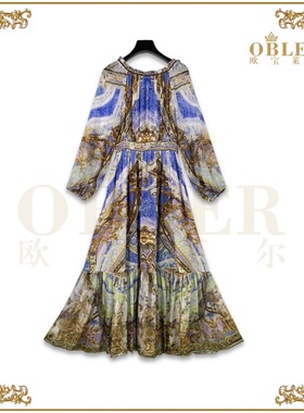 【欧宝莱尔】OBLE新款真丝时尚连衣裙 305-24279