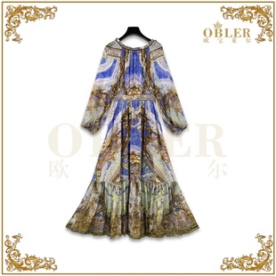 【欧宝莱尔】OBLE新款真丝时尚连衣裙 305-24279