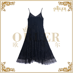 【欧宝莱尔】新款气质时尚轻奢女装吊带裙305-25479