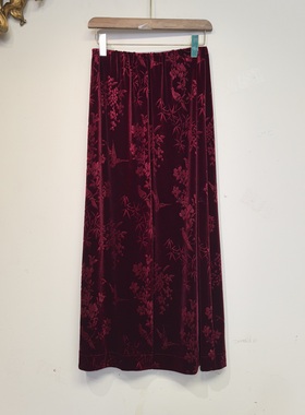 【欧宝莱尔】新款气质时尚轻奢优雅女装半身裙308-23350红