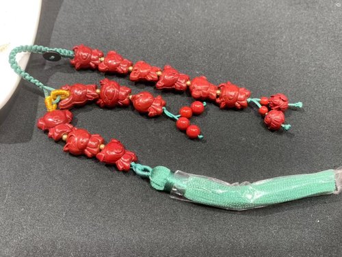 天然朱砂红砂十二生肖本命年包挂车挂小猪猪手机挂件钥匙扣包挂件