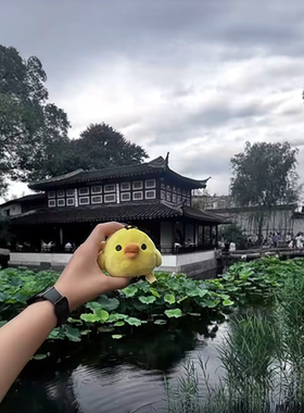迷你鼻孔鸡毛绒公仔旅游搭子挂件